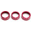 3 Pcs Red Aluminum AC Climate Control Ring Knob Covers Compatible for MK6 1