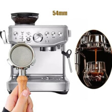 54 mm Bodenloser SiebträGer mit 3 Ohren, Espressomaschinen-SiebträGer-Ersatzgriff für Barista, Ergonomisch