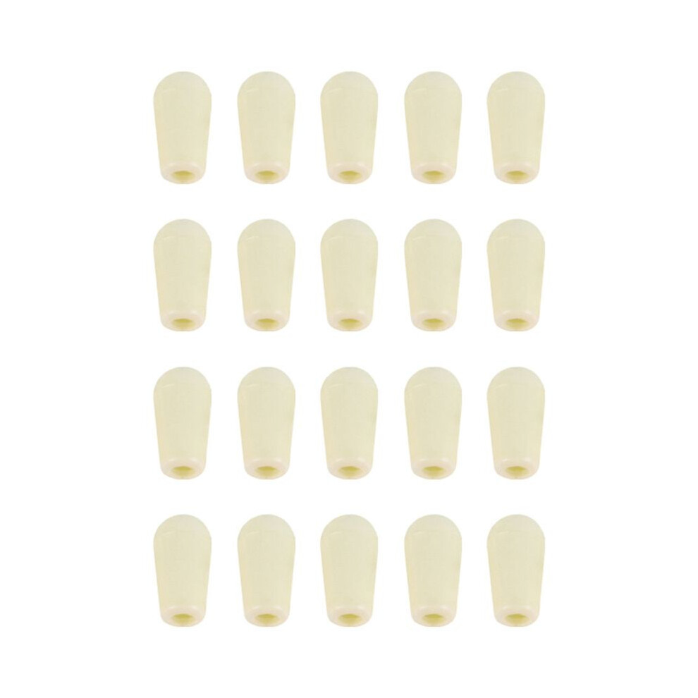 Creamy White 20Pcs Metric M3.5/M4 Guitar 3 Way Toggle Tip Knobs Guitar Cap 6034116806656
