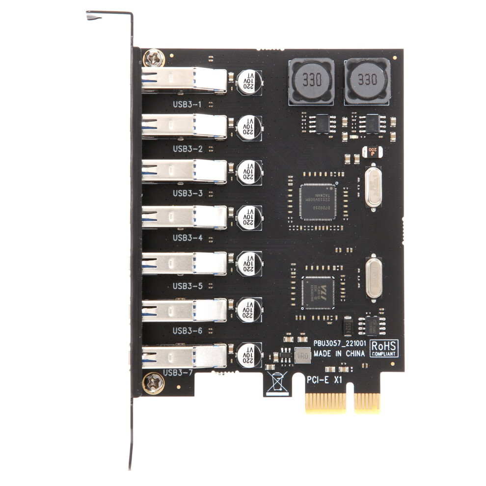 Usb 3.0 Pci-E Expansion Card Adapter 7 Hub Adapter External Controller Pci-E Extender Pci Express Card For Desktop 4711945267774
