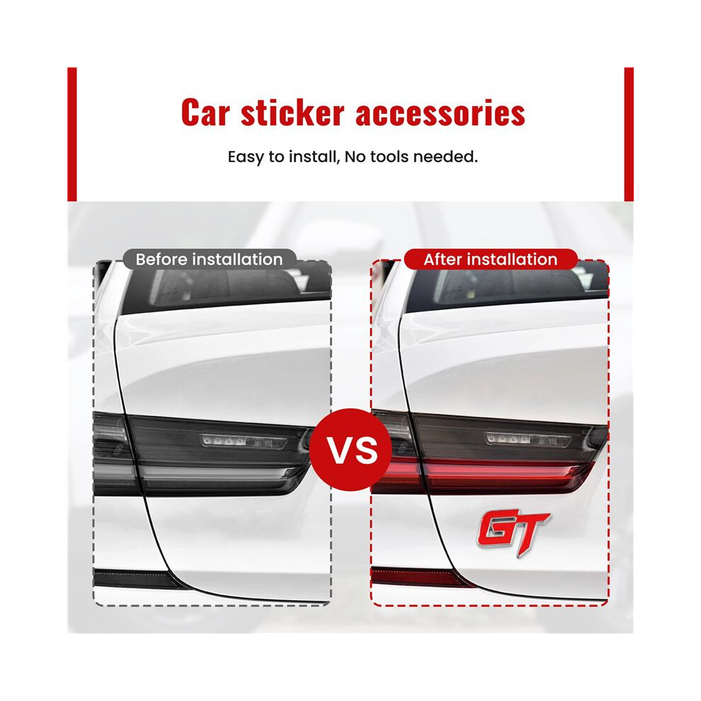 3D Logo Car Sticker Fashion Car Decor Sticker For Mustang Focus 2 3 Fiesta Ranger Mondeo Mk2 + Red/Silver 6032022735145