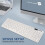 Wireless Slim White Keyboard + Wireless Optical Mouse Set for PC and Laptop 3