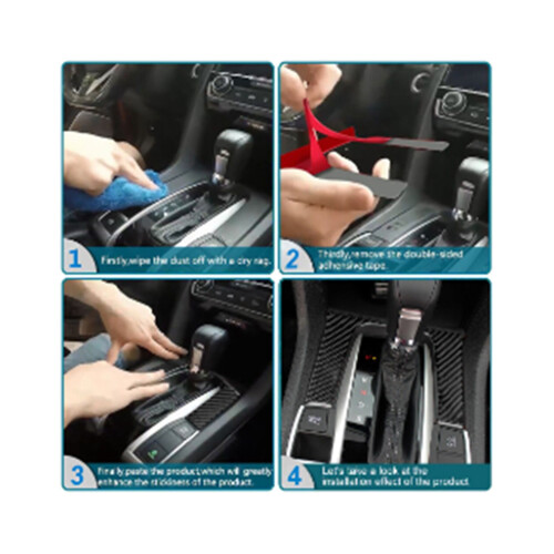 Carbon Fiber Console CD Panel Trim for - C Class W204 2007-2010 2