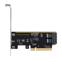 PCIE 8X to 2  U.2 Adapter Card SFF8643 Dual NVMe SSD PCIE X8 Expansion Card SFF8643 U2 Adapter