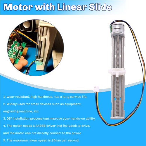 12V Stepper Motor Stroke 80Mm With Slider Motor For Diy Small Engraving Machine 2
