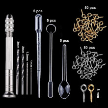 159 PièCes SéRies DIY Bijoux RéSine Moulage Moules et Outils Kit Complet Moules en Silicone pour DIY Bijoux Pendentif Artisanat Faisant Ensemble