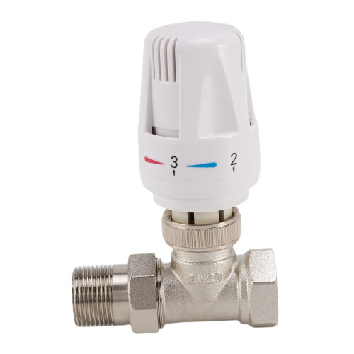 3/4Inch Brass Thermostatic Radiator Valve Straight Type DN20 Automatic Temperature Control Valve Floor Heating 2