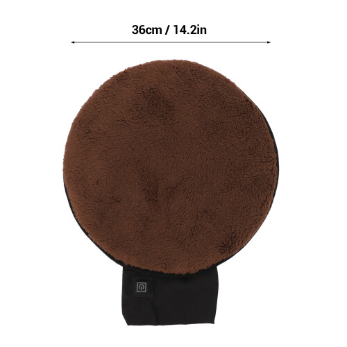 Cuscino riscaldato USB per sedile rotondo da 36 cm 5,5 oz 1