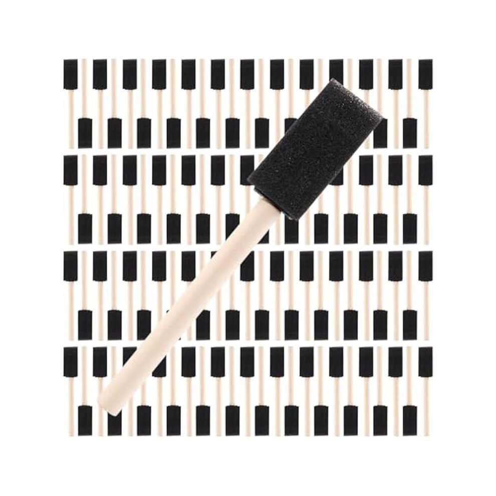 1 Inch Foam Paint Brushes,100Pcs Painting Sponges-Foam Brushes Sponge Brush For Painting,Crafting,Acrylics,Stains 4711909012921