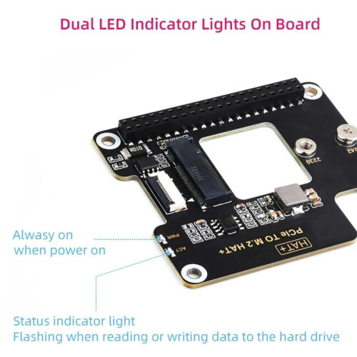 Para Raspberry Pi 5 PCIe para M.2 HAT NVME Placa de ExpansãO de Alta Velocidade com Cabo 16P GPIO Header Support Active Cooler