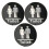 9Pièces Plaques Wc Noir Adhésives Imperméables Et 1