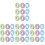 48Rouleaux Respirants Cils Accessoires Multicolores 2