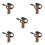 5Stk Multifarbige Wanderstockgriffe Kork Mit -Armband 9