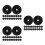 60Pcs Breathable Black Tree Mulch Fabric Non-Woven Root Barrier Mat 10
