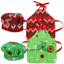 6Ensembles Accessoires Noël Tissu Tabliers Chapeaux Variés