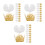 300Pièces Truffes Papier Multicolore Support Stable Cupcakes Élégants 5