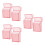 6Pcs Pink Transparent Box Plastic Portable 20 Cigarettes 10