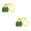 2Ensembles Tenue Hawaïenne Jupe Vertes Guirlande 7