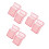 6Pcs Pink Transparent Box Plastic Portable 20 Cigarettes 5