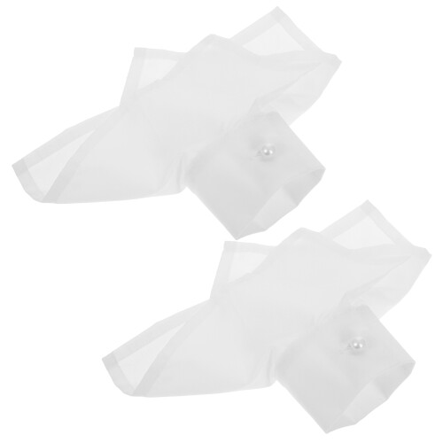 5Pièces Bracelets De Poignet Blancs Pour Robe Amovibles 2