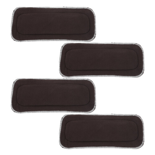 12Pièces Inserts Couches Bébé 5 Couches Bambou Charbon Café 1