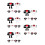 30Pièces Bandeaux Japonais Large Accessoires Cosplay 10
