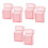 6Pcs Pink Transparent Box Plastic Portable 20 Cigarettes 6