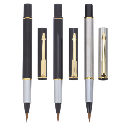 12Pcs Refillable Calligraphy Pen Set Assorted Colors Soft Nylon Brush 2