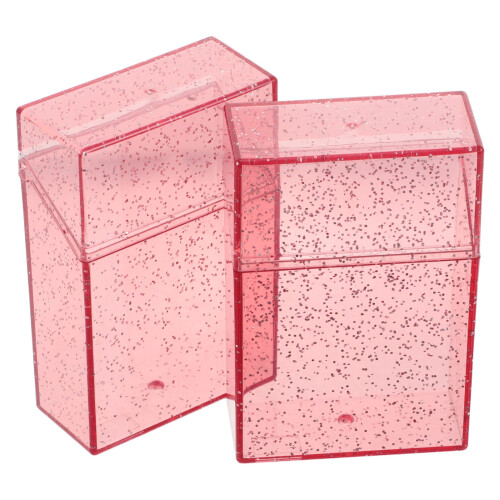 6Pcs Pink Transparent Box Plastic Portable 20 Cigarettes 2