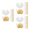 300Pièces Truffes Papier Multicolore Support Stable Cupcakes Élégants 7