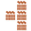 200Pcs Realistic Light Brown Clay Mini Bricks for DIY Miniature City 4