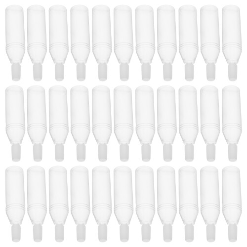 200Pcs Compact Clear Plastic Bottles with White Caps for Liquid Oils 2