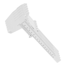 25Pcs White Plastic Vernier Calipers Mini Measuring Tool for Students