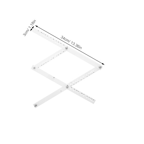 3Pcs Precise White Scale Rulers for Home Office and School Use 2