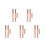 10Pcs Soft Silicone Double Ended Lip Brush Pink Makeup Applicator Set 7