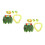 2Ensembles Tenue Hawaïenne Jupe Vertes Guirlande 5
