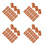 200Pcs Realistic Light Brown Clay Mini Bricks for DIY Miniature City 9