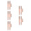 10Pcs Soft Silicone Double Ended Lip Brush Pink Makeup Applicator Set 4