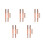 10Pcs Soft Silicone Double Ended Lip Brush Pink Makeup Applicator Set 6