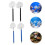 8Pcs Assorted Color Aquarium Fish Net Stainless Steel Extendable Net 11