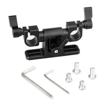Adjustable 15mm Dual Rod Clamp with 360 Swivel Rod Adapter for Rod Support System Camera Rig Fotografia Accessories