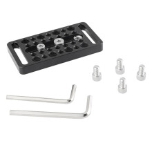 Placa de Base de Câmera Multiuso com Rosca de 1/4 Pol. e 3/8 Pol. para Acessórios de Vídeo Fotográfico de Equipamento de Câmera
