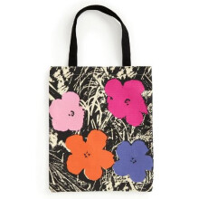 Warhol Flowers Canvas Tote Bag Pink by Galison Other Book
