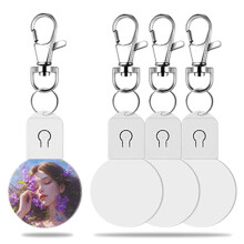 4 Stück LED-Sublimations-Schlüsselanhänger, Blanko, Acryl, Beleuchtete Übertragung, DIY-Bastelarbeiten, Herbst, Erntedankfest,