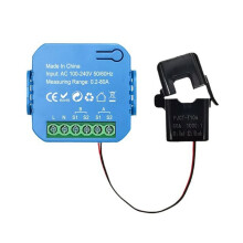 Tuya WIFI Meter Bidirectional with Transformer Clamp App Monitor Power 80A Support Alarm 1 Channel-1CT