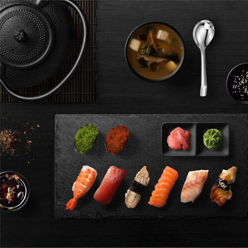 Colheres de Sopa de 7,3 Polegadas com AlçA de Gancho, Conjunto de 4, Perfeito para Ramen, Pho, Missô, Bolinhos, MacarrãO, PróPrio para MáQuina de 1