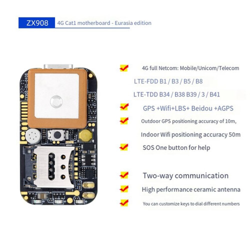 Carte Mère 4G Module de Localisation GPS Solution Module de Puce Station de Base WIFI Solution de Positionnement PCBA pour Véhicule Animal de 2