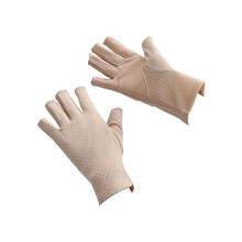 Fingerless Gloves Non Slip UV Protection Driving Gloves Summer Outdoor Gloves for Women and Girls Khaki