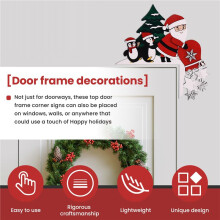Kerst Deur Toppers Decor, Bovenste Deur Frame Hoekbord Decoraties, Home Frame Decor Ornament voor Home Decor C