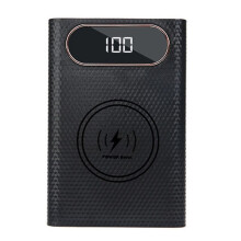 Wireless DIY Shell 21700 Battery Storage Box Quick Charge 22.5W Detachable Power Bank Case Without Battery Black
